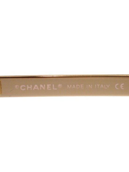 Chanel Half Rimless CC Logo Eyewear Sunglasses Rhinestone Gold Brown Y2K Vintage main image 13
